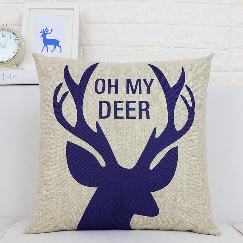 Pillow Cushion Office Waist Pillow Car Sofa Living Room Seat Lumbar Cushion Nordic Style Cotton Linen Square Pillow