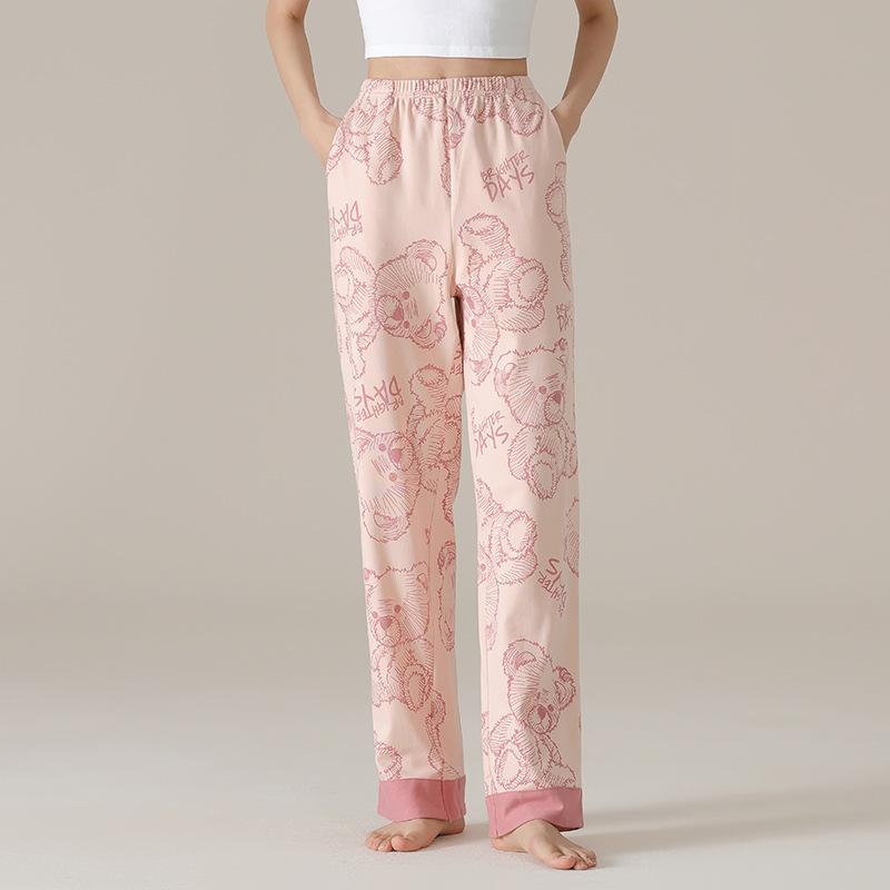 Women's Pure Cotton Loose Sleep Pants - Lightweight for Spring, Summer, and Autumn with Plus Sizes, Suitable for Casual Home or Outdoor Wear.