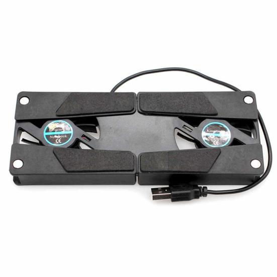 USB Складная Подставка Охлаждение Охладитель Двойной Вентилятор Охлаждающая Подставка для Ноутбука