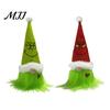 Front Wall Festive Hanging Decor Christmas Tree Green Haired Plush Ornament, Stuffed Animal Doll Dwarf Garden Holiday Accents Figurine, Party Supplies