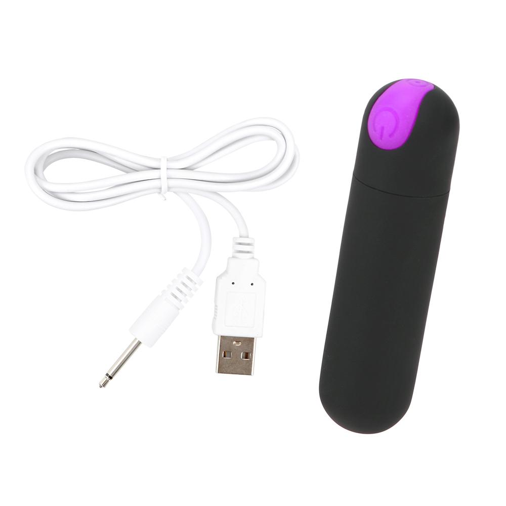USB Rechargeable Mini Bullet Vibrator Strong Vibration G-spot Massager 10 Speed Powerful Bullet Vibrator Sex Toys for Women