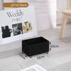 Woven Black Storage Baskets Shelf Tote Boxes Container with Built-in Handles for bedroom living room office kids room dressing room