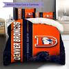 Denver Broncos Pattern Bedding Set Quilt Cover Pillowcase Home Decor Gift (1 * duvet cover + 2 * pillowcase, without core)