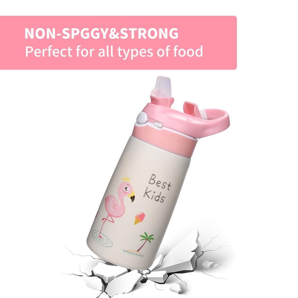 400ML Children Thermos Water Bottle Kids Thermos Mug Baby Duck Billed Straw 316 Stainless Steel Vacuum Flasks Tumbler Thermo Cup