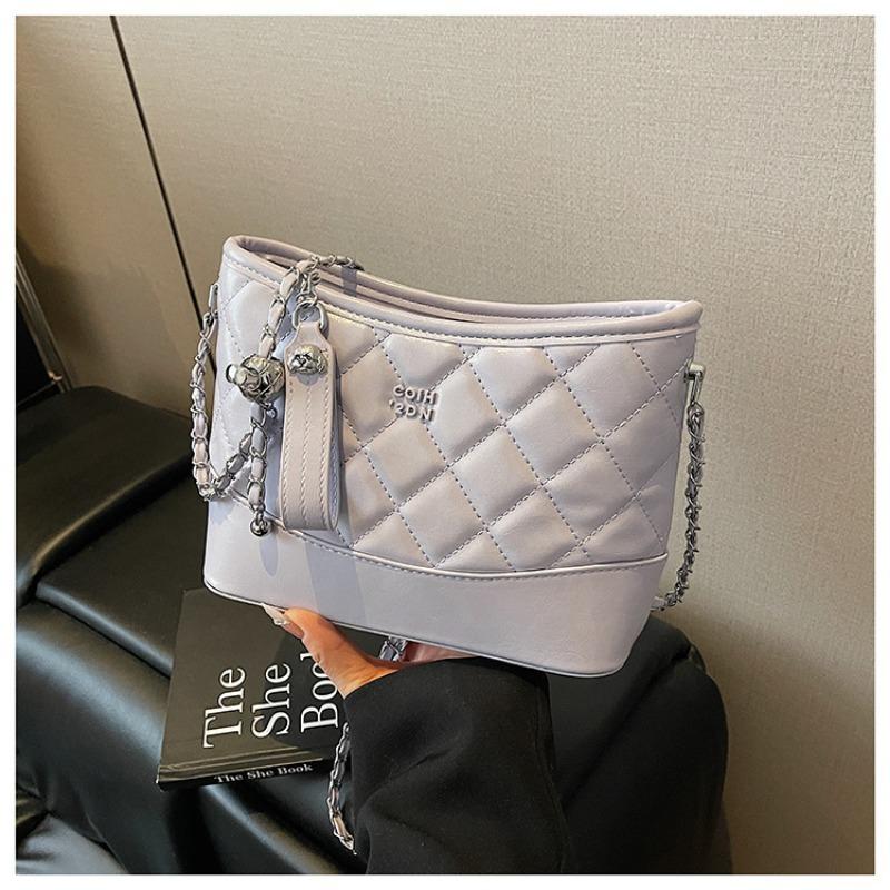 New Large-capacity Bag Female Sen Moe Trendy Diamond Chain One Shoulder Crossbody Women's Bag Simple Underarm Bag