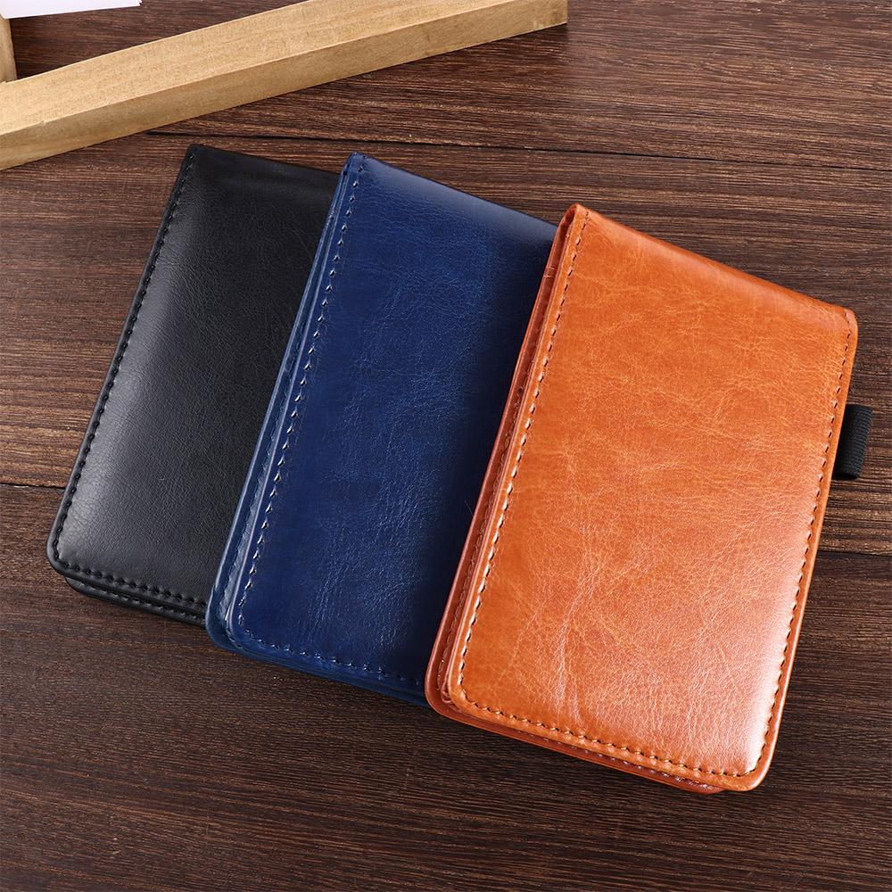 Memo Pads Small Leather Cover Retro Mini Notepad A7 Notebook Pocket Planner Business Memos
