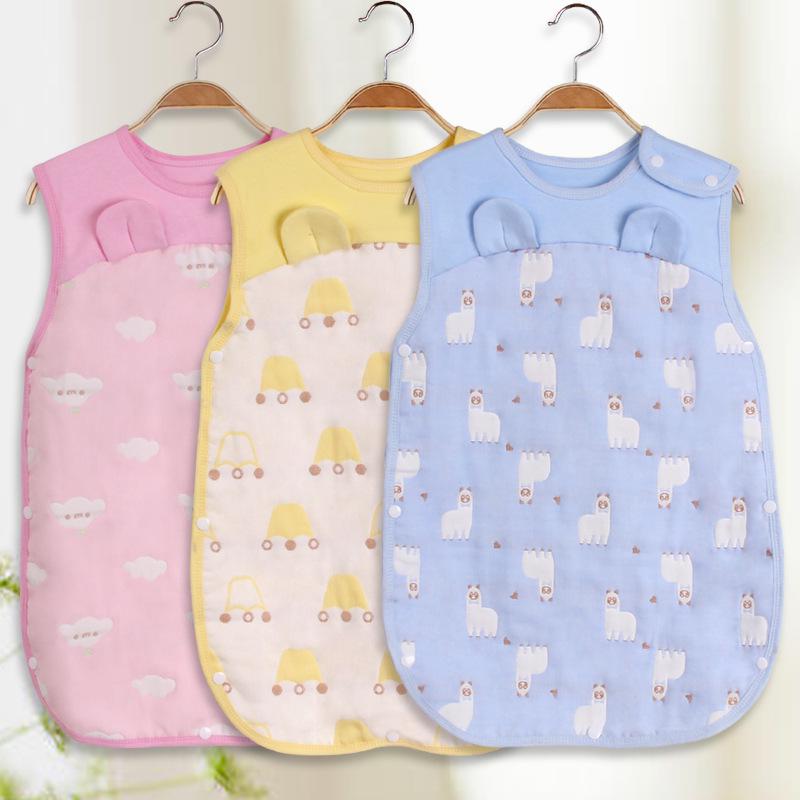 Pure Cotton Baby Sleeping Bag - All-Season Quilted Anti-Kick Blanket for Newborns