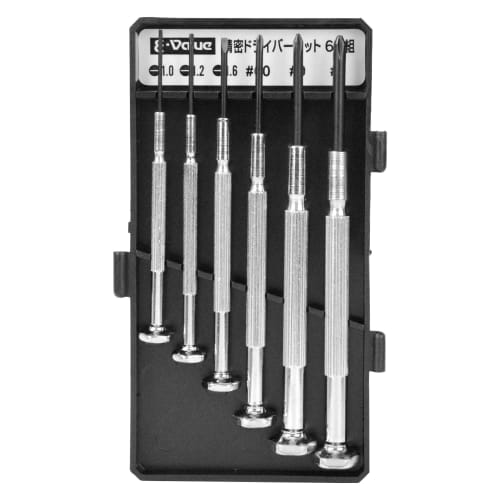 E-Value ED-20 Precision Screwdriver Set, 6-Piece Set, -1, -1.2, -1.6, +00, +1mm