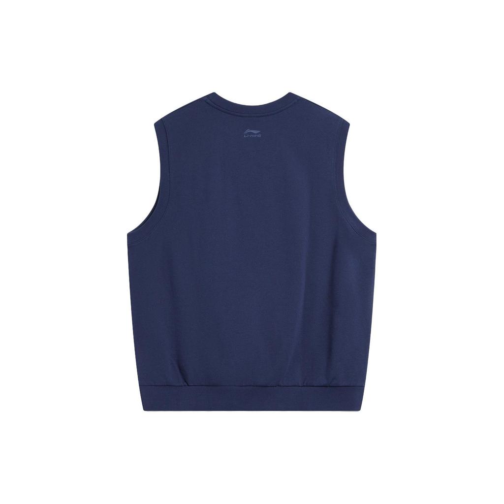 Li Ning Weekend Youth Letter Round Neck Casual Sports Sleeveless Vest Unisex Vests Deep-Navy AVSU493-3