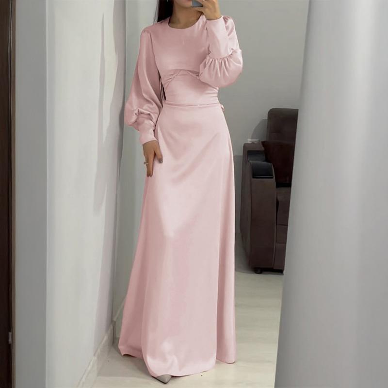 Elegant Style High-end Long-sleeved Long Skirt Dress Women's Clothing Autumn Winter 2025