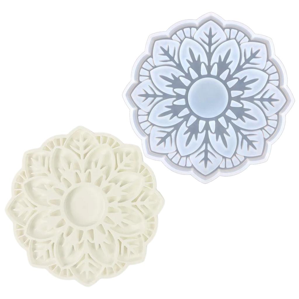 Gypsum Candlestick Silicone Mold Candle Base Mould Sunflower Candle Holder Molds Ornaments Home Decorations Mould