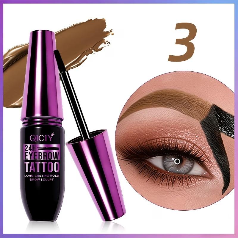 QICIY 24H Eyebrow Tattoo Waterproof Long Lasting Peel Off Eyebrow Gel Tint Semi Permanent Brow Sculpt Makeup Cosmetics for Women