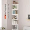Tier Corner Floating Shelf Unit, Wall-Mounted Plastic Storage Rack, Space-Saving Triangular Design, Suitable For Living Room