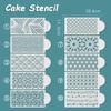 New Pattern Fondant Cake Mesh Stamps Stencils Embossing for Decorating Tool Plastic Spray Mold Wedding Suger Chocolate Painting