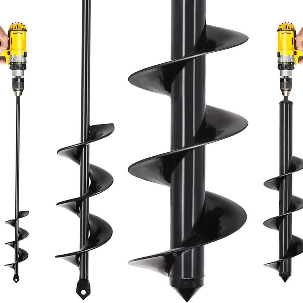 Earth Auger Spiral Drill Bit for Garden Soil Loosening