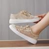 Woman's Summer New Lace Casual Sports Shoes Soft Sole Non Slip Round Toe Lace Up Breathable Casual Board Shoes Little White Shoe