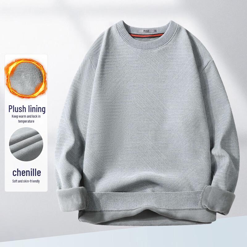 

Snowflying Men s Chenille Fleece-Lined Knit Pullover L