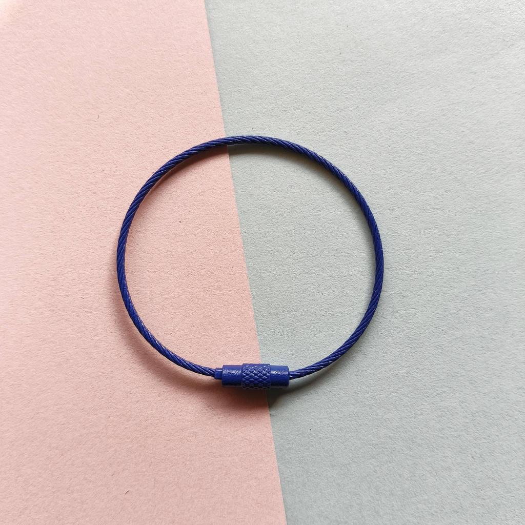 Rotating Metal Wire Rope Keyring Charm for DIY Bags