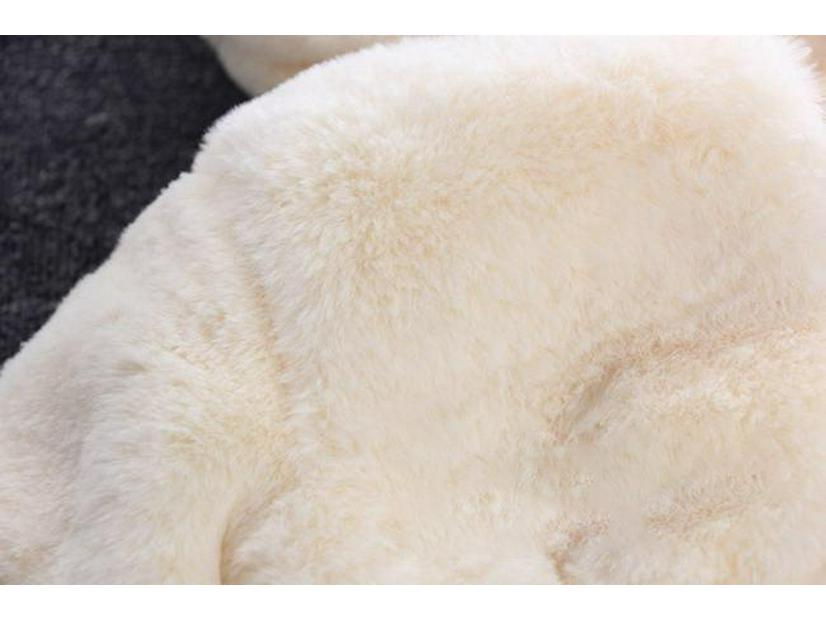 Dívčí zimní vatovaný kabát s kapucí s ušima - Teplá bunda pro malé a střední děti.