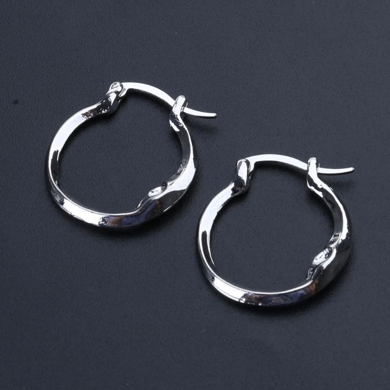 Alloy Elliptical Circle Earrings Edgy and Mysterious Moon Ear Studs Halloween Fashion Ear Adorment for Men Women
