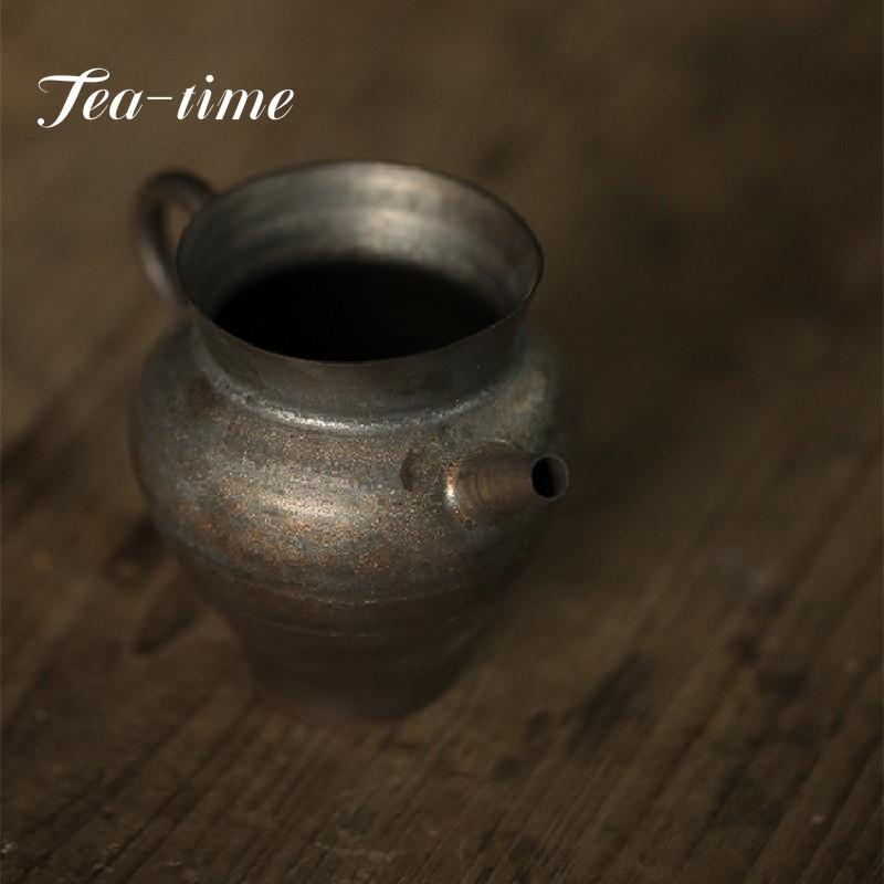 200ml džbán na čaj v japonském stylu Rustově glazovaný keramický Fair Cup Tenký Tire Tea Divider Čajová konvice s rukojetí Domácí Kung Fu čajová souprava