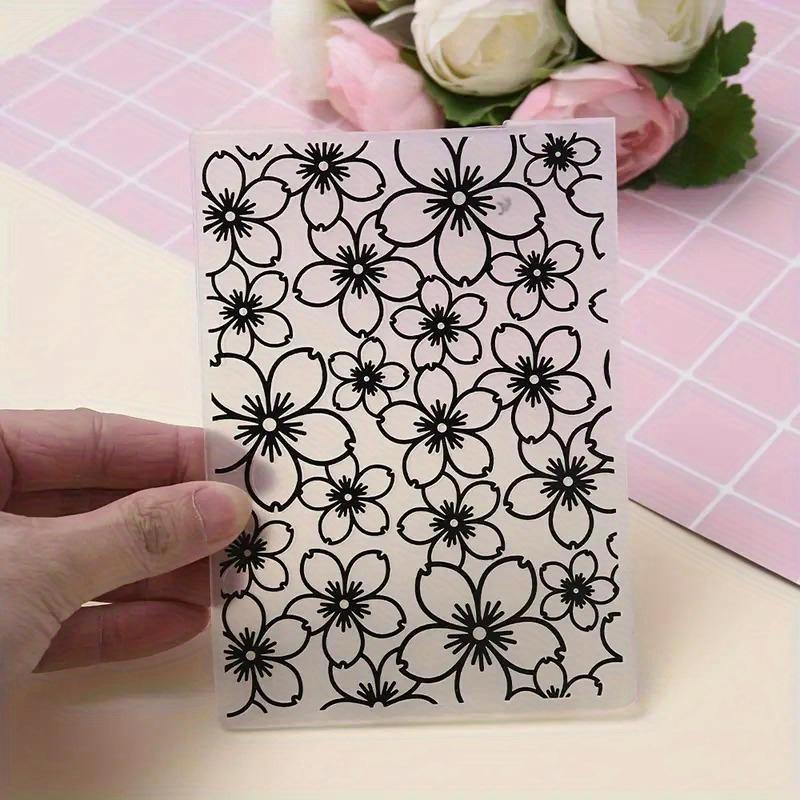 1Pc Embossing Folder Flowers Pattern Plastic Embossing Folder Machine Template for Card Making Scrapbook Paper Album Craft DIY