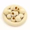 Diy Loose Bead Wood Bead Jewelry Accessories 10-25Mm Log Color Large Hole Lotus Wood Round Beads Handmade Beading