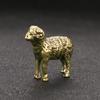 Solid Brass Small Sheep Figurines Miniatures Home Decor Desktop Ornament Tea Pet Decoration Antique Crafts Funny Children Gifts