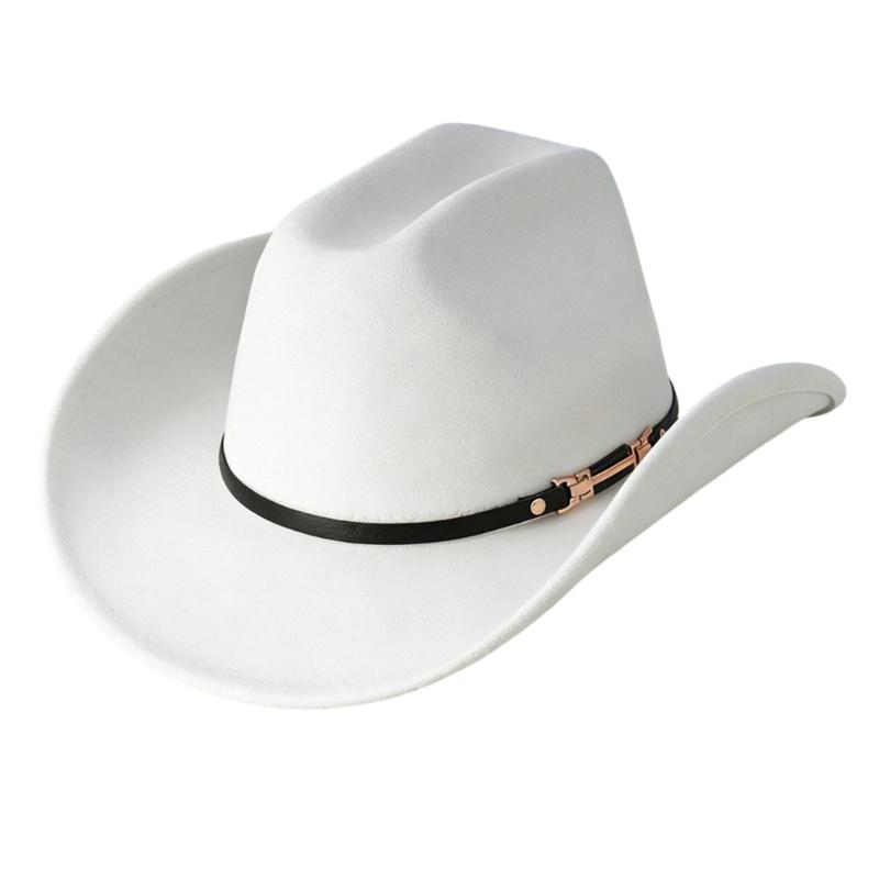 Windproof Cowboy Cap with PU Hat Belt and Wide Brims Design for Enhancing Sun Protections In Outdoor Activity Essential