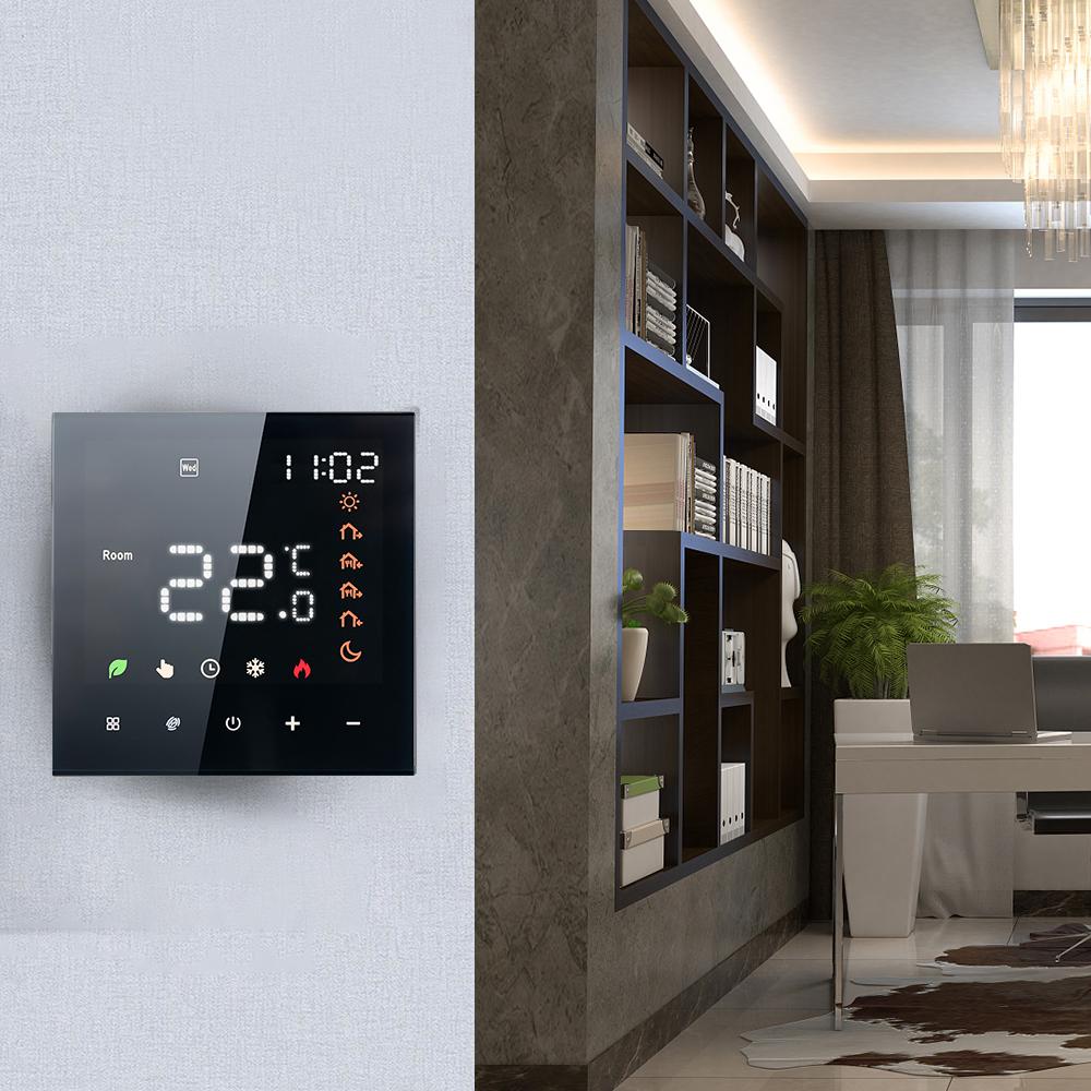 Smart Thermostat 16A Digital Programmable LCD Display Touchscreen Underfloor Heating Temperature