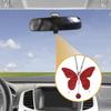 Partuto 1pcs Artificial Crystal Butterfly Car Car Mirror Pendant Accessories Car Hanging Ornament Red
