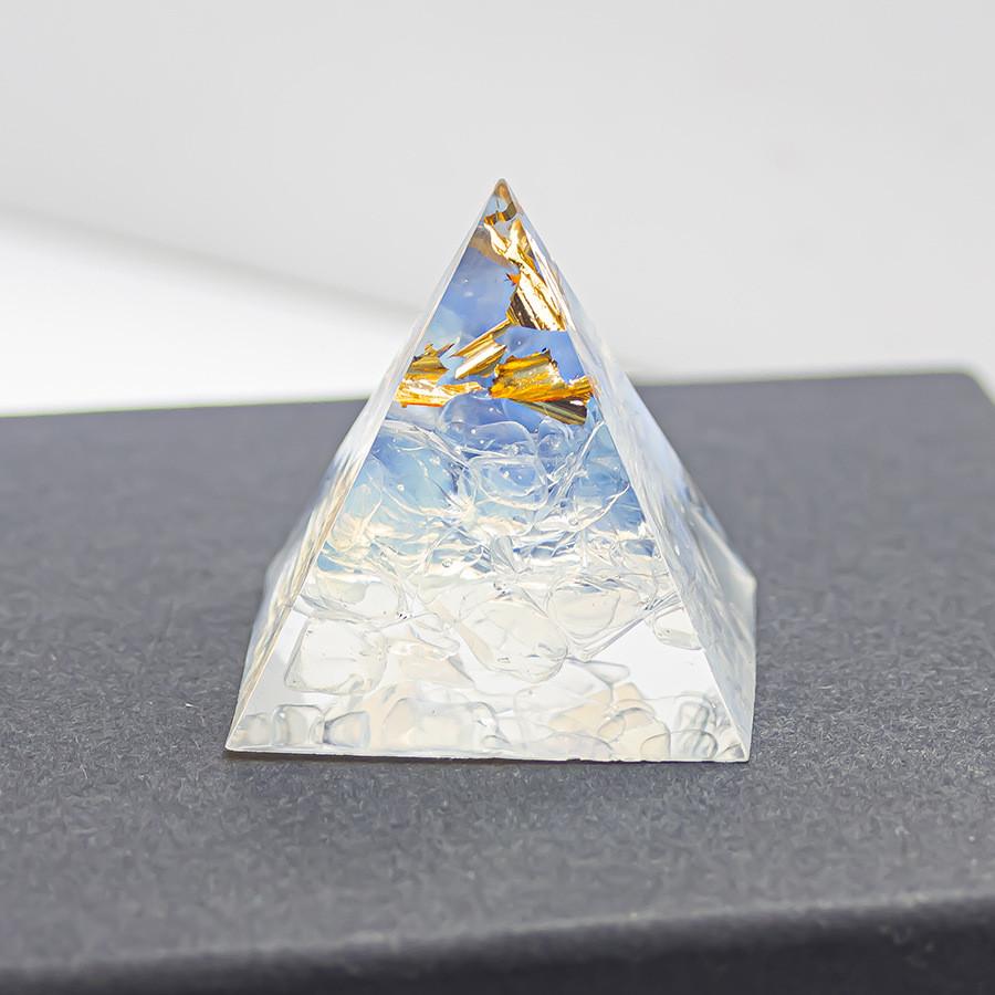 Geometric Crystal Geometric Pyramid Decor For Home Office Gift With Unique Mineral Stones