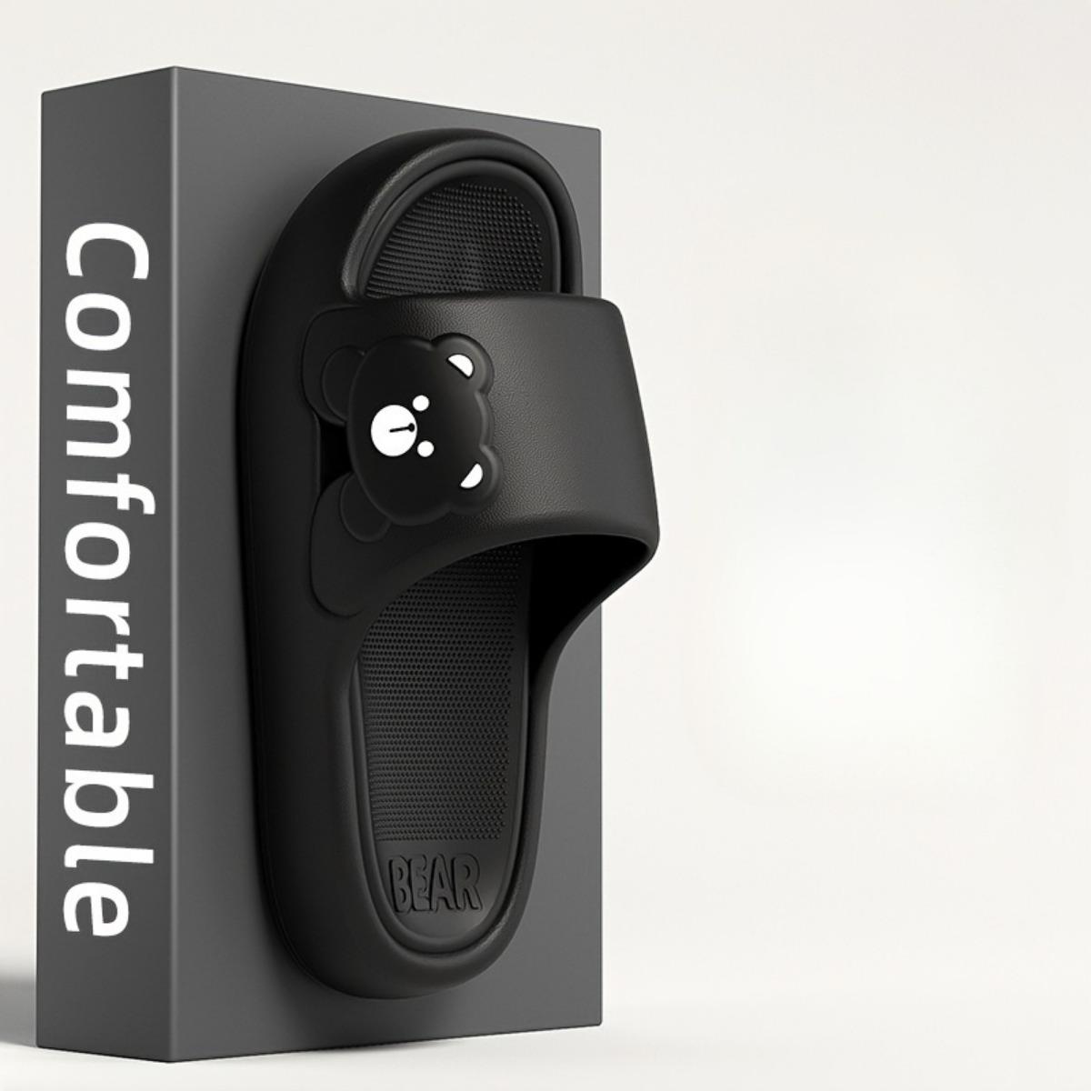 

Модные женские и мужские тапочки с героями мультфильмов, домашние тапочки, дешевые и удобные в носке, нескользящие и не имеющие запаха, домашние женские и мужские тапочки-сандалии из ЭВА 40-41 чёрный