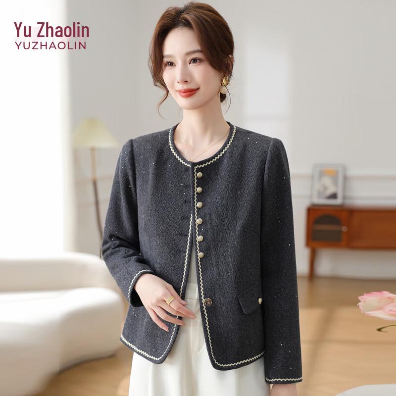 YUZHAOLIN Women's Autumn Boucle Style Short Jacket
