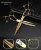 6.0" Golden Hairdressing Scissors Set: Ring Scissors with Diamond Screw