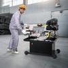 Metal Band Saw 1.1 KW 7 X 8.25 In Cutting Capacity Horizontal and Vertical Cutting 4 Speeds Variable Speed Bandsaw 220V 0° To 45° Rotatable Base for