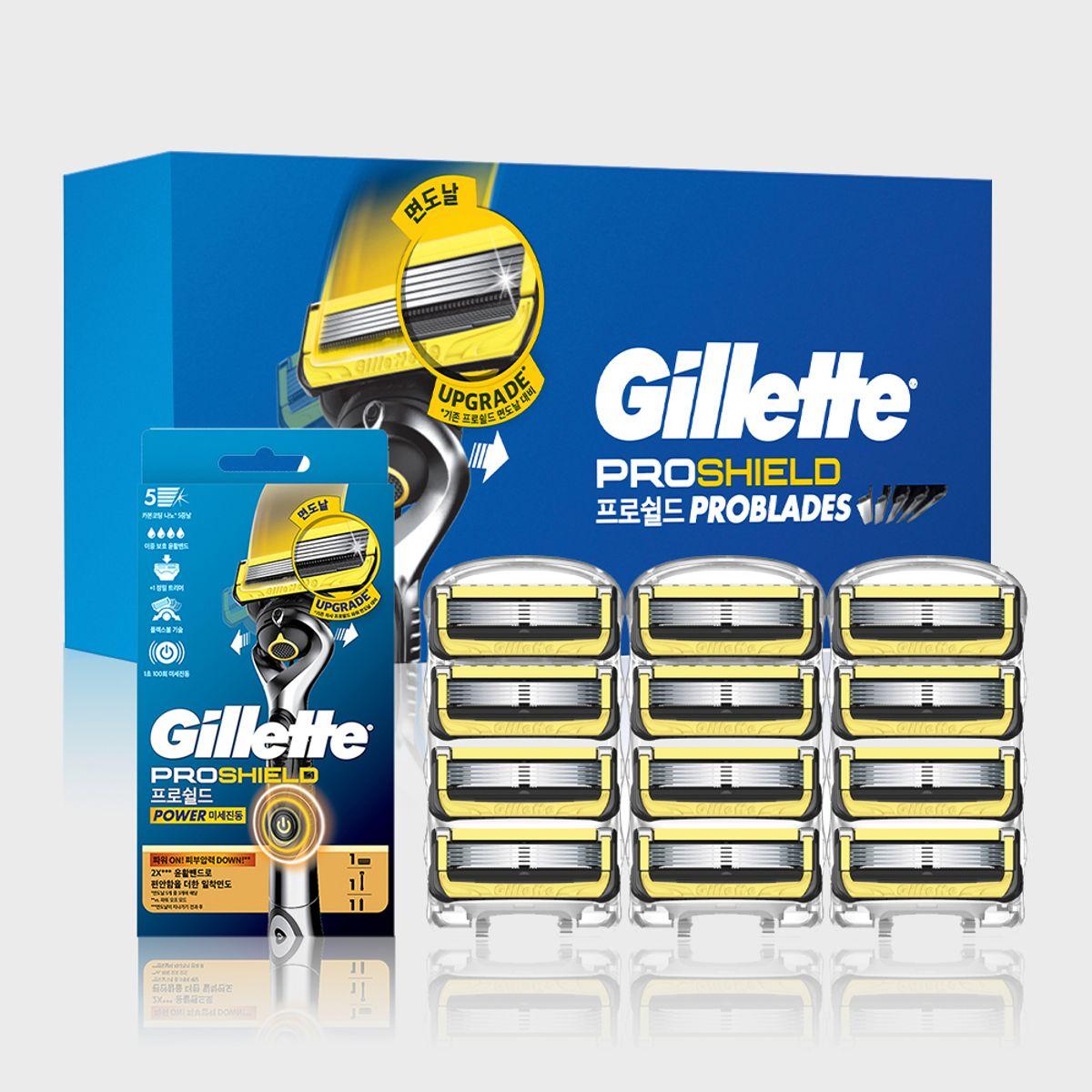 ProShield Yellow Razor Blades 12-Pack + Free ProShield Power Razor