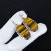 Natural Tiger's Eye Gemstone Antique Earrings 925 Sterling Silver Earring, Boho Silver Jewelry Dangle Earrings, Gifts For Wadding Gifts For Her