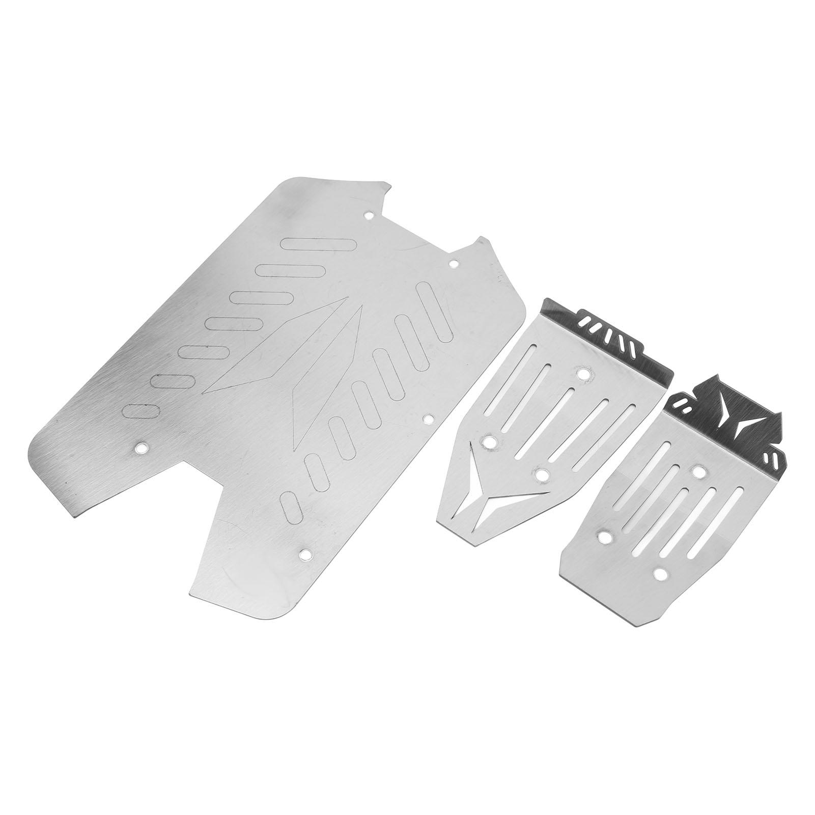 

RC Skid Plate Stainless Steel RC Chassis Armor Guard for Big Rock 1/10 RC Cars Silver Outdoor