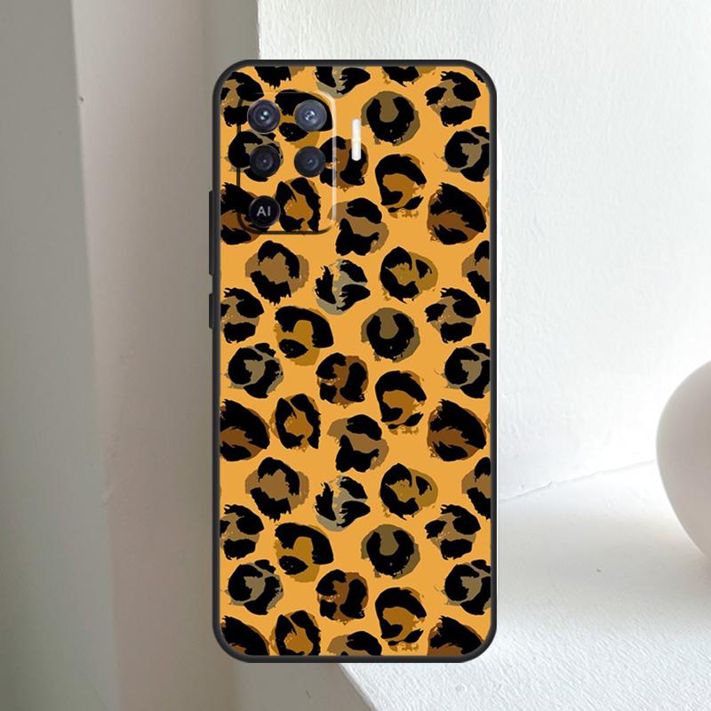 Luxury Leopard For OPPO A80 A60 A40 A5 A6 Pro A15 A17 A57 A16 A76 A96 A18 A38 A58 A78 A98 A54 A74 A94 Case