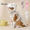 Roupas de Halloween para Animais de Estimação, Fantasia de Dinossauro Esqueleto Gato, Roupa Fofa, Traje Divertido de Poliéster Macio para Gatos, Festa Cosplay, Adereços para Fotos, Confortável