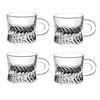 4pcs Sets Exquisite Glass Cup Tea Cup Shot Glass Transparent Drinking Glasses Light Luxury Wine Glass Party Elegant Glassware