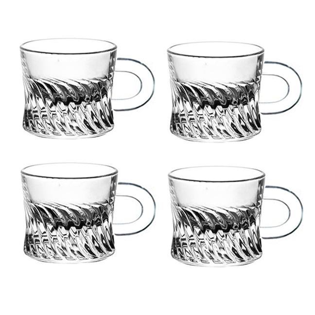 4pcs Sets Exquisite Glass Cup Tea Cup Shot Glass Transparent Drinking Glasses Light Luxury Wine Glass Party Elegant Glassware