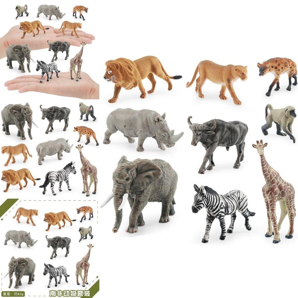 High Quality Pvc South African Animal Figurines Featuring Zebra Lion Rhino Buffalo Elephant