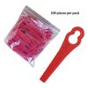 100Pcs   Plastic Cutter Blades For Electric Cordless Grass Trimmer Strimmer Tool Grass Trimmer Blades Replacement Garden Tool