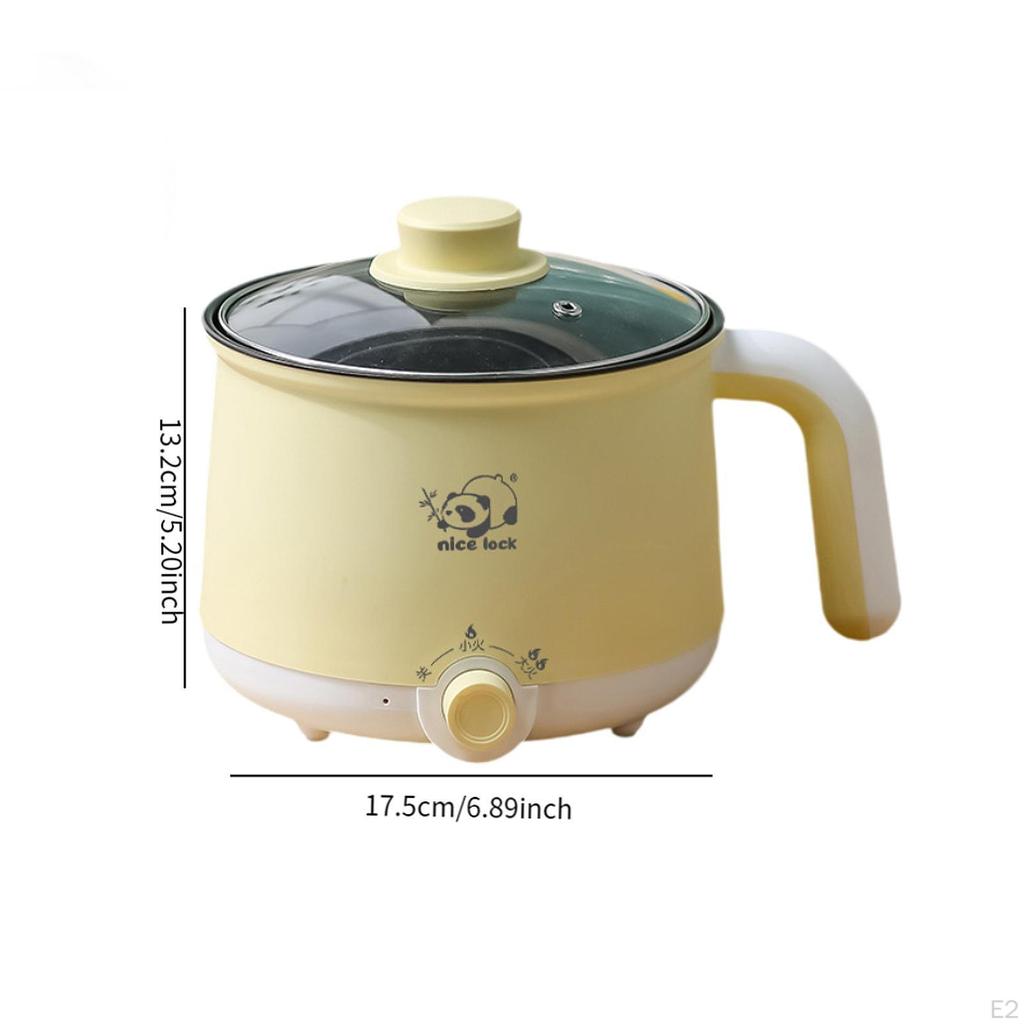 Elektrischer Kochtopf Ramen Kocher Edelstahl Mini Reise Tragbar für