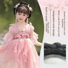 Headdress Girls Chinese Chignon Black Princess Hair Bun Cosplay Wig Integrated Hair Bun  for Kids