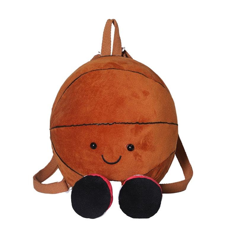 New Fun Sports Football Basketball Plush Toy Shoulder Bag Doll Children's Gift Creative Doll Backpack