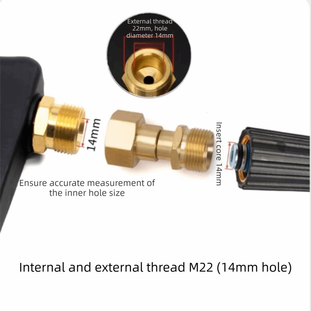 Quick High Pressure Washer Connector Brass Swivel Joint Connector  Pressure Washer Hose Accessories