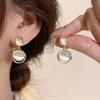 S silver needle zircon pearl earrings women's niche butterfly stud earrings versatile temperament earrings